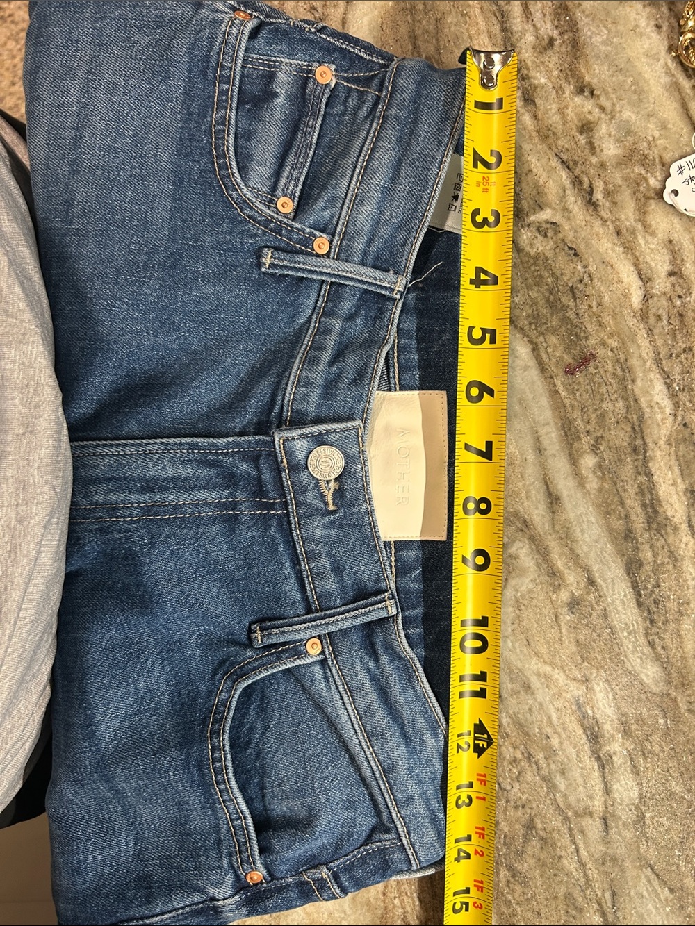 Mother Wide-Leg Blue Denim Jeans - Picture 6 of 16